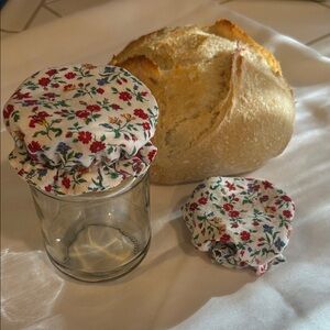Floral Fabric Jar Covers - Set of 2